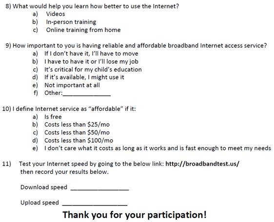 Broadband Survey